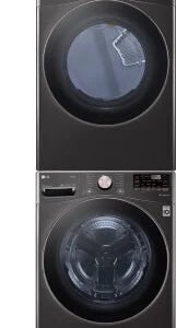 LG Stacked Washer & Dryer Set with Front Load Washer and Electric Dryer image 0