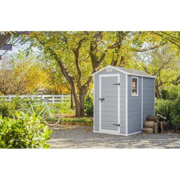 Keter Manor 4 ft. W x 6 ft. D Vertical Resin Outdoor Storage Shed Ideal For Patio image 0