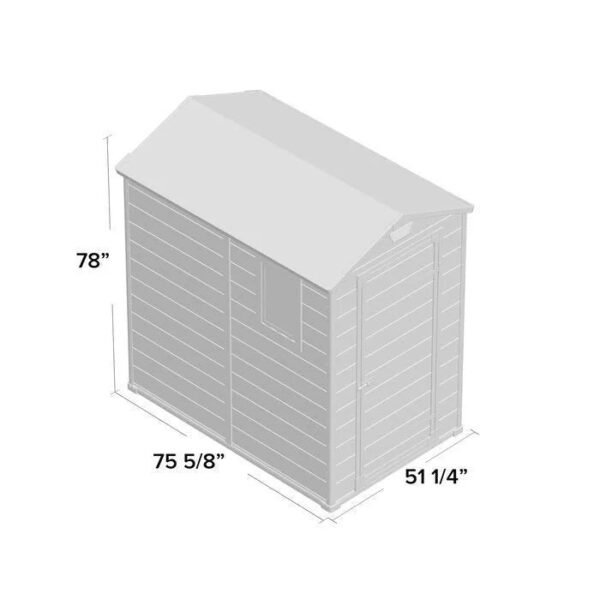 Keter Manor 4 ft. W x 6 ft. D Vertical Resin Outdoor Storage Shed Ideal For Patio image 4