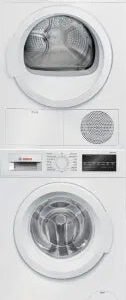 Bosch 300 Series Stacked Washer & Dryer Set with Front Load Washer and Electric Dryer image 0
