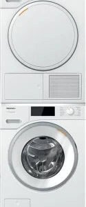 Miele Stacked Washer & Dryer Set with Front Load Washer and Electric Dryer image 0