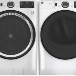 GE Side-by-Side Washer & Dryer Set with Front Load Washer and Electric Dryer image 0