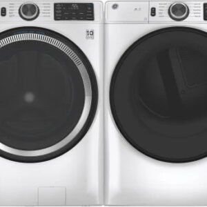 GE Side-by-Side Washer & Dryer Set with Front Load Washer and Electric Dryer image 0
